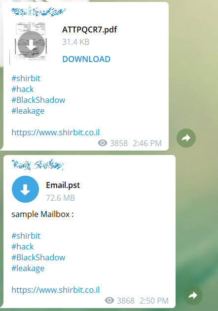 Shirbit data leaked on Telegram