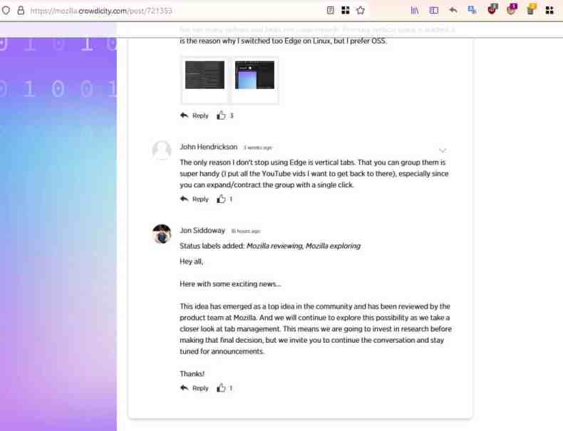 Mozilla could bring Vertical Tabs for Firefox