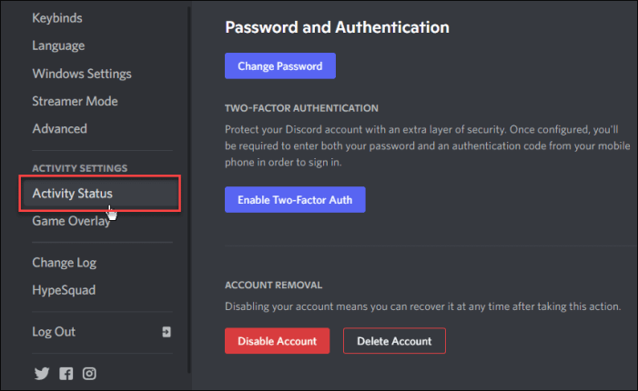 click settings how to stream netflix on discord