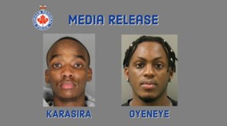 Daniel Karasira, 20, of North York, and Usman Oyeneye, 24, of Newmarket, are among three people accused in an alleged grandparent scam that targetted seniors in Durham Region.